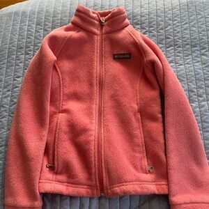 Girls pink fleece Columbia jacket